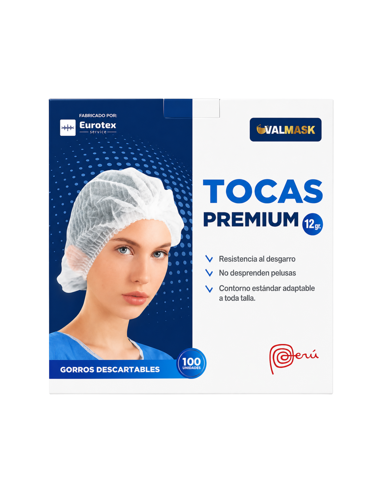Toca Descartable · Blanco · Valmask